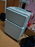 麥意森新款前開(kāi)口寬拉桿行李箱桃皮絨內里旅行箱大容量5輪拉桿箱 冰川藍 0英寸 20寸（4輪）【免托運標準登機箱】 曬單實(shí)拍圖