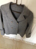 金狐貍秋冬季寬松毛呢開(kāi)衫大衣短款西裝領(lǐng)呢子外套氣質(zhì)時(shí)尚潮流大 灰色 25106 XL 建議145-160斤 曬單實(shí)拍圖
