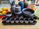唐豐（TANGFENG） 紫砂自動(dòng)茶具套裝家用小套復古茶壺茶杯辦公待客泡茶神器全套 陌影茶盤(pán)+紫砂竹韻自動(dòng)12頭+品圣 曬單實(shí)拍圖