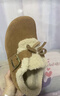 百麗（Belle）章若楠同款喵喵吐司毛毛勃肯鞋女2025冬新加絨棉鞋B2829DM5預售 棕色 38 曬單實(shí)拍圖