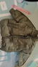 papa爬爬秋冬兒童寶寶羽絨服外套男女童搖粒絨拼接保暖 軍綠色 90 cm 曬單實(shí)拍圖