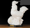 白色陶瓷公雞擺件招財生肖大號瓷器屬雞風(fēng)水吉祥物客廳臥室裝飾品 款式二   白瓷描金款 曬單實(shí)拍圖