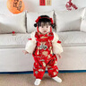 木木屋（mumuwu）品牌童裝周歲禮服女寶寶抓周服中國風(fēng)拜年服加絨保暖百日宴拍照服 紅色 90cm 90碼適合80-90年齡1-2歲左右 曬單實(shí)拍圖