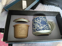 紅英陶瓷景德鎮老陶泥青花瓷陶瓷泡茶杯茶水分離辦公過(guò)濾帶蓋杯子家用單杯 辦公杯【纏枝蓮】禮盒裝 曬單實(shí)拍圖