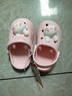 牧童兒童拖鞋夏男寶寶洞洞鞋軟底女童卡通洗澡嬰幼兒家居鞋萌兔粉150 曬單實(shí)拍圖