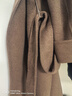 尚都比拉可拆卸連帽毛呢大衣冬季中長(cháng)款雙面呢羊毛外套女 棕咖色 M  曬單實(shí)拍圖