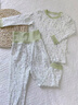 婧麒（JOYNCLEON）嬰兒秋衣套裝春秋季純棉寶寶衣服男童女童家居服兒童內衣秋褲 綠影繁花 90 cm 曬單實(shí)拍圖