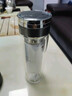 德瑯（DELANG）德國品牌雙層玻璃杯DL8005商務(wù)茶水分離杯320ml便攜水杯車(chē)載茶隔 太空灰 曬單實(shí)拍圖