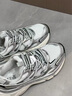KAPPA卡帕女鞋厚底老爹鞋子女銀色2025秋冬新款百搭休閑鞋增高運動(dòng)鞋女 銀色/黑色 38 曬單實(shí)拍圖