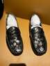 維絲圖西品牌編織豆豆鞋男夏季新款真皮樂(lè )福鞋套腳薄款軟底休閑皮鞋 黑色 38 曬單實(shí)拍圖