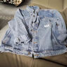 OLJ國際一線(xiàn)大牌牛仔外套春秋冬男寬松工裝夾克男士休閑上衣服翻領(lǐng) M[110-130斤] 曬單實(shí)拍圖
