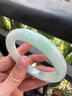 緬甸翡翠手鐲冰種陽(yáng)綠淺綠玉手鐲正圈玉鐲子玉石少女款送禮正品 57圈口 曬單實(shí)拍圖