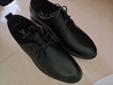 意爾康男鞋圓頭商務(wù)正裝鞋春秋單鞋系帶皮鞋德比婚鞋 53449W 黑色 41 曬單實(shí)拍圖