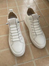 LRTH品牌男鞋隱形內增高鞋男士百搭中幫板鞋男春夏季透氣休閑皮鞋子男 米白增高8cm 41 曬單實(shí)拍圖