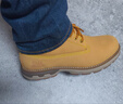 卡特（CAT）經(jīng)典大黃靴輕量防潑水升級款男鞋25新款短筒牛皮馬丁靴男靴 黃色 42 曬單實(shí)拍圖