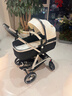 紐貝耳newber嬰兒車(chē) 嬰兒推車(chē) 嬰兒車(chē)0-3歲用折疊可坐可躺帶減震 可換向 黑白 防風(fēng)保暖罩+防蚊罩+護脊板 曬單實(shí)拍圖