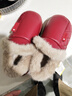 利達妮防水雪地棉鞋女款秋冬季加絨加厚保暖情侶女士外穿包根棉拖鞋 曬單實(shí)拍圖