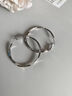 DAISY DREAM925銀針莫比烏斯環(huán)大圓圈耳環(huán)女氣質(zhì)歐美高級感耳釘時(shí)尚顯瘦耳飾 4cmm莫比烏斯環(huán)【925銀針】 曬單實(shí)拍圖