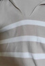 無(wú)印良品（MUJI）女式 水洗米蘭諾羅紋針織 開(kāi)領(lǐng)POLO衫毛衣長(cháng)袖針織衫 白色條紋 M(160/84A) 曬單實(shí)拍圖