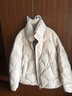 法貝莎品牌短款羽絨服女冬季2025新款高級感小個(gè)子設計感輕薄白鴨絨外套 米色 M 曬單實(shí)拍圖