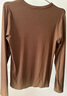 優(yōu)衣庫女裝柔軟羅紋圓領(lǐng)T恤長(cháng)袖純色基礎款474400 479590 470124 479590/36褐色 L 曬單實(shí)拍圖