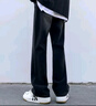 7家優(yōu)品 微喇牛仔褲男士秋冬季新款美式高街彎刀修身顯瘦直筒長(cháng)褲子男 DF-719黑色常規 L 曬單實(shí)拍圖