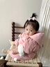 班喜迪嬰兒衣服冬裝嬰幼兒連體衣加絨寶寶哈衣爬服夾棉公主外出服秋冬季 粉色 73cm 曬單實(shí)拍圖