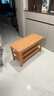 全友（QUANU）【迷瞪直播間】129923晴和 入戶(hù)換鞋凳鞋柜一體實(shí)木高腳方凳家 原木色|0.8m換鞋凳 曬單實(shí)拍圖