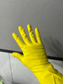 3M橡膠手套 1雙裝中號薄巧型防水防滑家務(wù)清潔手套 廚房洗衣 檸檬黃 曬單實拍圖