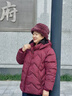 中老年冬季連帽棉衣女?huà)寢尪b羽絨棉服70歲80老太太奶奶保暖外套 棗紅色 2603 2XL 建議110-130斤 曬單實(shí)拍圖