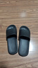 曼多貝爾 皮紋抗菌涼拖鞋黑42-43 曬單實(shí)拍圖