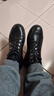 西域駱駝大碼45 46頭層牛皮純皮馬丁靴男士秋季小碼36 37真皮高幫休閑皮鞋 黑色-單鞋 高幫 42 曬單實(shí)拍圖