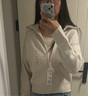 優(yōu)衣庫女裝舒芙蕾拉鏈針織開(kāi)衫/毛衣毛衫外套25新款480490 01 乳白色 M /160/84A 曬單實(shí)拍圖