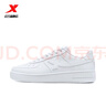 特步（XTEP）【國潮】女鞋板鞋空軍一號夏季鞋子休閑鞋情侶運動(dòng)鞋小白鞋 新白色-男（新版） 43 曬單實(shí)拍圖