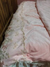 南極人（Nanjiren）江蘇南通牛奶絨四件套a類(lèi)床裙公主風(fēng)雙面絨珊瑚絨被套冬天絨被罩 依戀-櫻花粉【A類(lèi)母嬰級 厚實(shí)不掉絨】 床裙款 1.5m四件套-被套200*230cm 曬單實(shí)拍圖