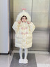 G.duck小黃鴨女童羽絨棉服中長(cháng)款兒童外套防寒服韓版女孩冬裝大毛領(lǐng)保暖 淺黃色 110 尺碼4~5歲【100-110cm】 曬單實(shí)拍圖