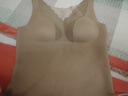 貓人（MiiOW）女士保暖內衣女生羊毛蠶絲保暖衣雙面絨免穿文胸保暖背心女可外穿 曬單實(shí)拍圖