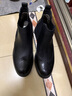 Bata切爾西靴男冬商場(chǎng)新款牛皮英倫風(fēng)通勤布洛克低靴Z6109DD4 黑色-絨里 39 曬單實(shí)拍圖