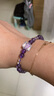 辰石【新年禮物】辰石天然紫水晶手鏈 白水晶女九紫離火圓珠手串 曬單實(shí)拍圖