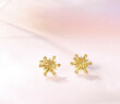 周六福黃金耳釘女雪花耳圈耳飾生日禮物計價(jià)A099578 一對 約1.48g  曬單實(shí)拍圖