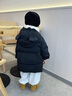 班喜迪兒童羽絨服冬季2025新款寶寶輕薄保暖外套白鴨絨男女童冬裝中長(cháng)款 黑色 90 充絨量：67.6g 曬單實(shí)拍圖