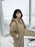 Sweetly·Sun日系學(xué)院風(fēng)刺繡棉服女冬季2025新款加厚棒球服棉襖棉衣上衣女 卡其色 S 80-95斤 曬單實(shí)拍圖