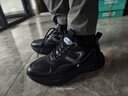 里奇.喬丹   RICKY JORDAN男鞋冬季保暖高幫跑步鞋皮面透氣運動(dòng)鞋保暖防臭耐磨軟底旅游鞋子 951雅黑【皮面防水防滑】真牛皮 40 (250mm) 曬單實(shí)拍圖
