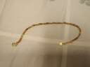 中鑫珠寶水波紋手鏈黃金手鏈細鏈子單水波足金999.9首飾 3.77g 曬單實(shí)拍圖