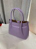 絲芙倫（seefulun）2026冬季新款真皮斜挎手提小包頭層牛皮休閑女包多隔層小巧托特包 紫色-TOGO頭層牛皮 配真皮肩帶 曬單實(shí)拍圖