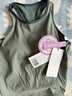 凡圣瑜伽夏季新款透氣運動(dòng)瑜伽服背心女工字背背心FA211 【一體杯】苔灰綠 M 曬單實(shí)拍圖