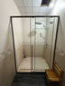 九牧（JOMOO）【定制】浴室玻璃隔斷一字衛生間廁所干濕分離移門(mén)淋浴房浴屏E19 槍灰光玻 【阻尼緩沖】1.4-1.49（高1.9m） 曬單實(shí)拍圖