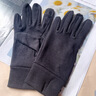 嬈蝶秋冬新款真絲手套一片式掌心內里絨面桑蠶絲雙指觸屏手套 黑色 均碼 曬單實(shí)拍圖