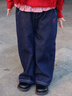 嘟嘟家童裝女童褲子喜慶兒童新年衣服加絨寶寶拜年服女寶休閑褲冬 牛仔藍色 120 曬單實(shí)拍圖