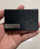 得力（deli）7628 便攜商務(wù)名片盒 男女辦公皮面名片夾 加厚牛皮名片盒 免費刻字定制logo 黑色-1個(gè)（定制請留言刻字內容） 曬單實(shí)拍圖